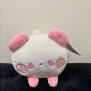 Adorable Pink and White Panda Plush Toy